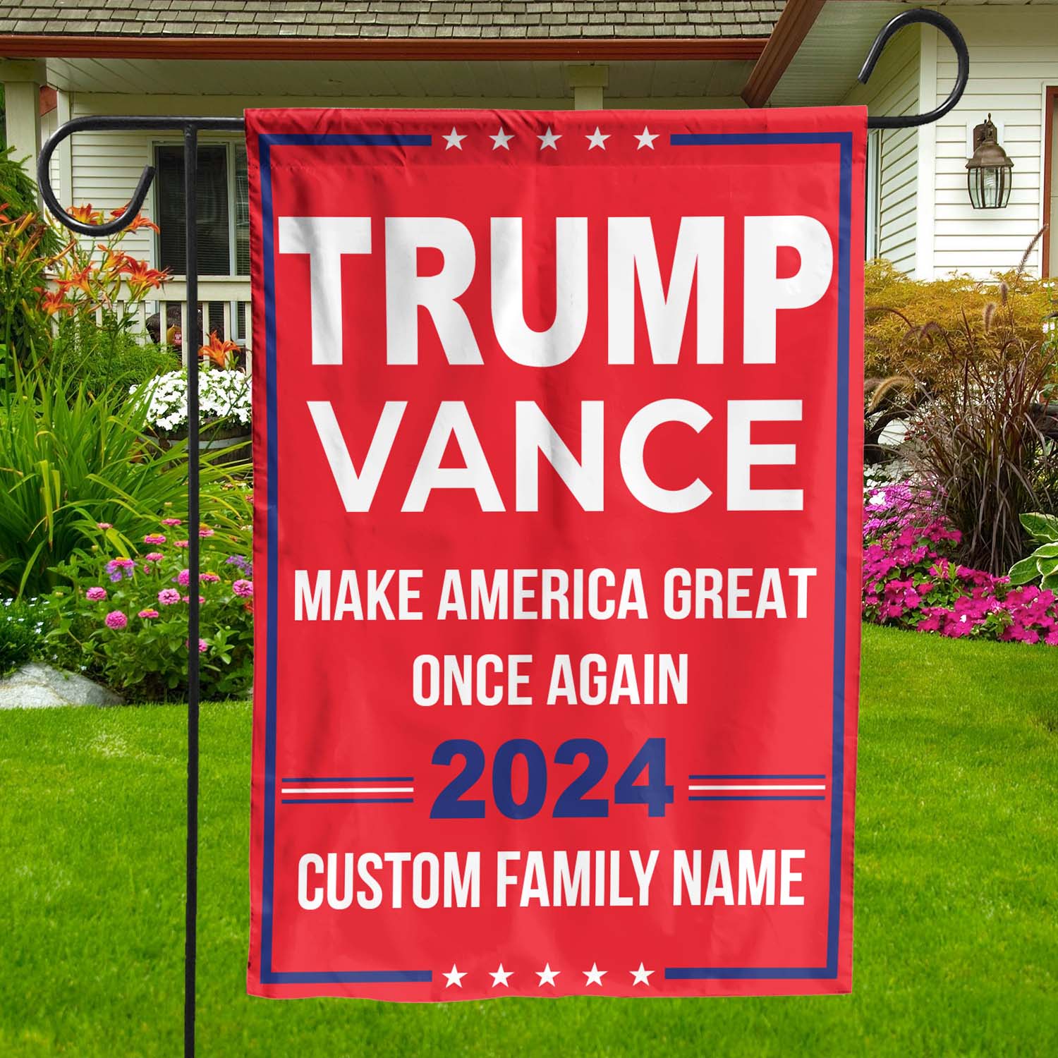 Trump Vance 2024 Make America Great Once Again Flag | Trump 2024 Flag | JD Vance Flag | Trump Supporters Garden Flag House Flag T1182 - GOP