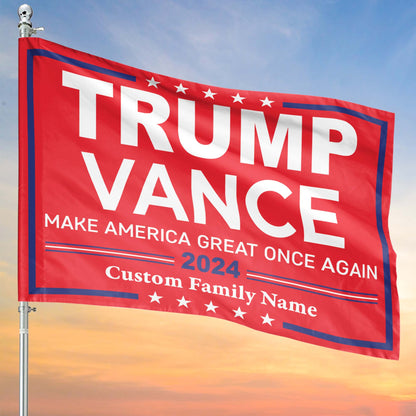 Trump Vance 2024 Make America Great Once Again Flag | Trump 2024 Flag | JD Vance Flag | Trump Supporters Garden Flag House Flag T1182 - GOP