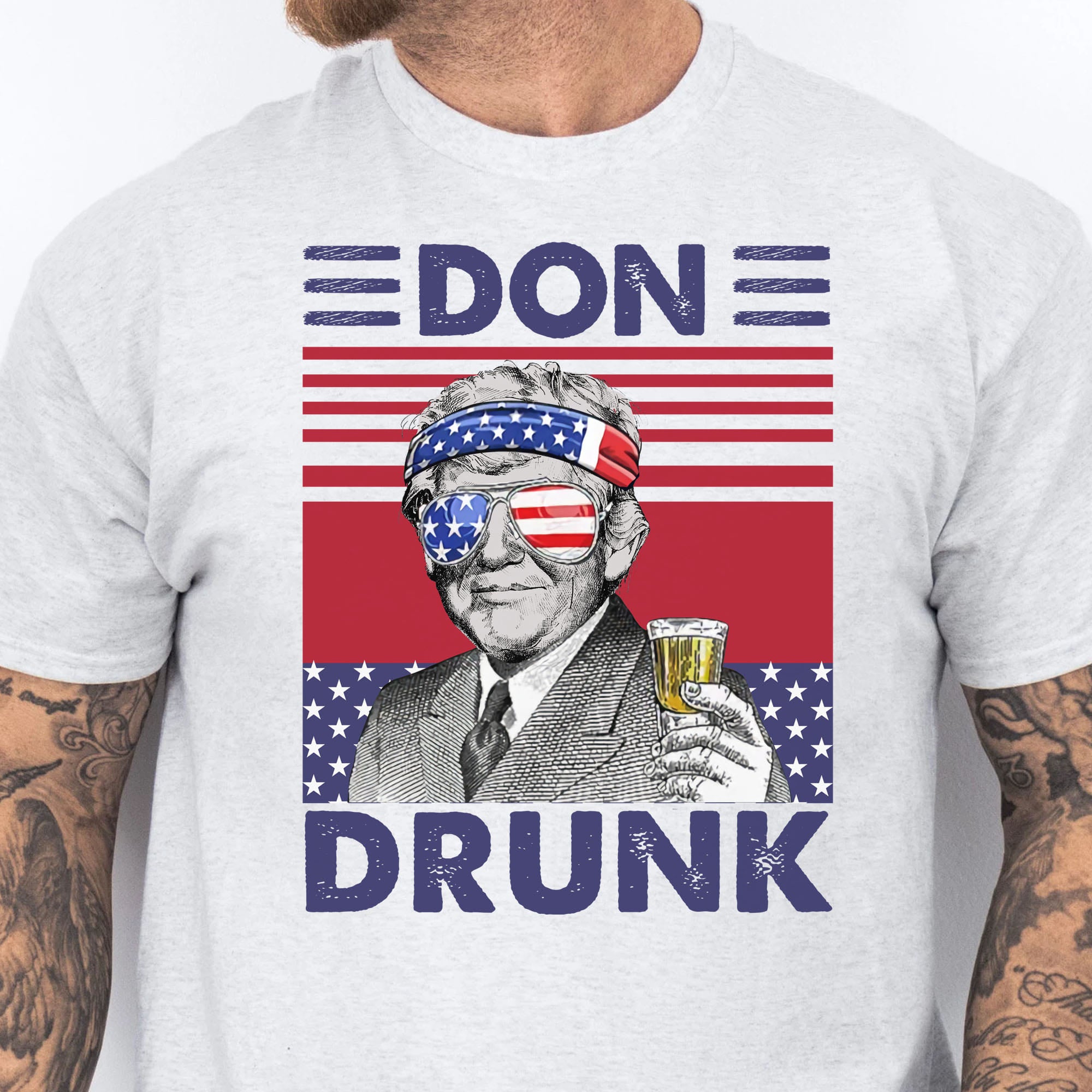 Don Drunk Funny 4th Of July Drinking Shirt Bright T1183