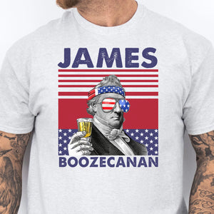 James Boozecanan Funny 4th Of July Drinking Shirt Bright T1186