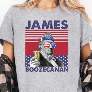 James Boozecanan Funny 4th Of July Drinking Shirt Bright T1186