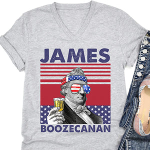 James Boozecanan Funny 4th Of July Drinking Shirt Bright T1186