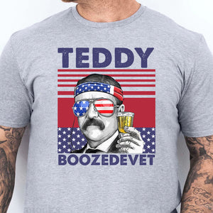 Teddy Boozedevet Funny 4th Of July Drinking Shirt Bright T1189