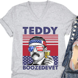 Teddy Boozedevet Funny 4th Of July Drinking Shirt Bright T1189