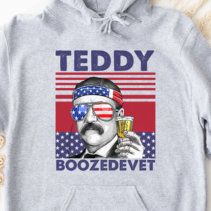Teddy Boozedevet Funny 4th Of July Drinking Shirt Bright T1189