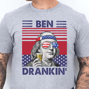 Ben Drankin Funny 4th Of July Drinking Shirt Bright T1191