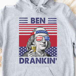 Ben Drankin Funny 4th Of July Drinking Shirt Bright T1191