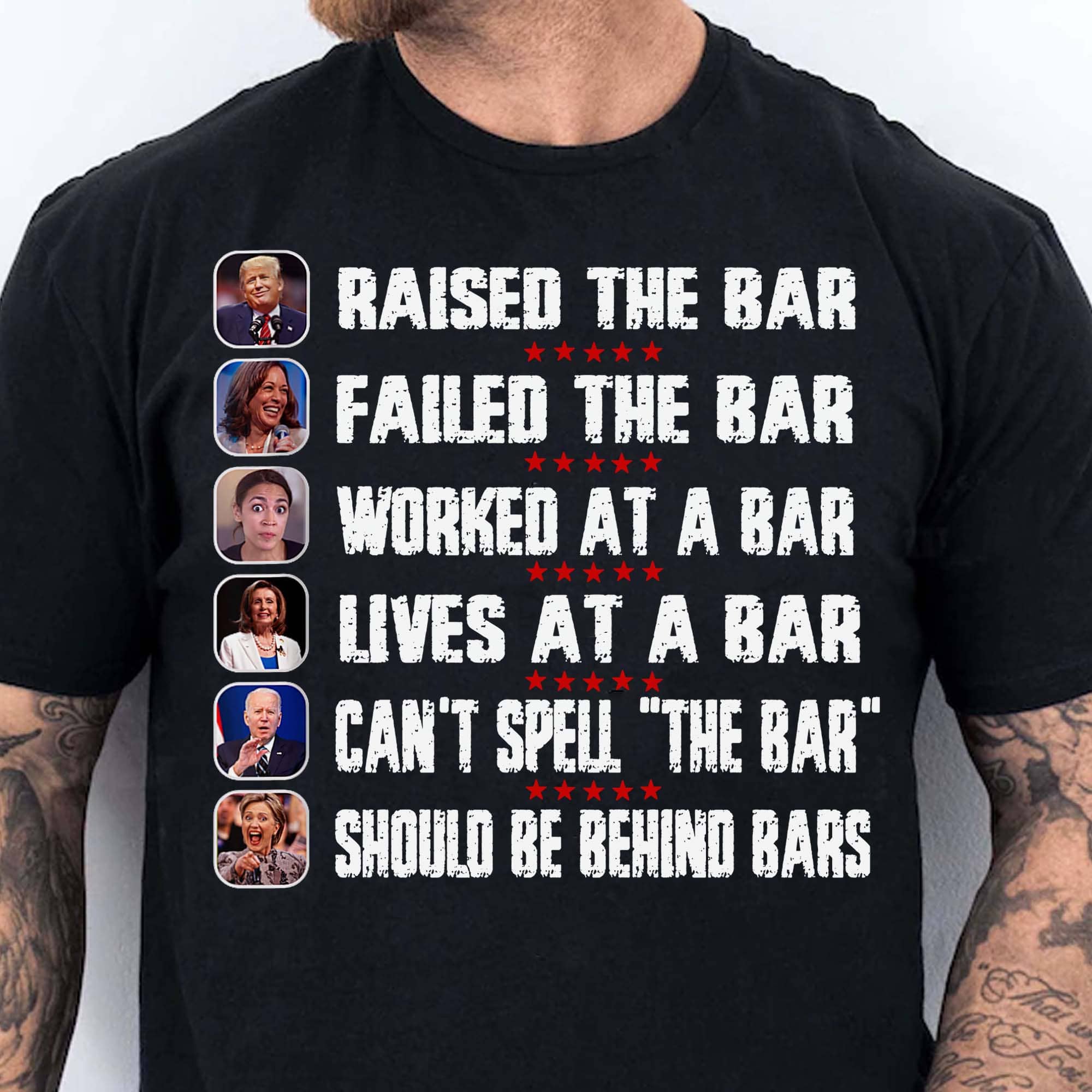 Trump Raised The Bar Harris Failed The Bar T-Shirt | Trump 2024 Shirt | Trump Supporters Shirt Dark T1213 - GOP