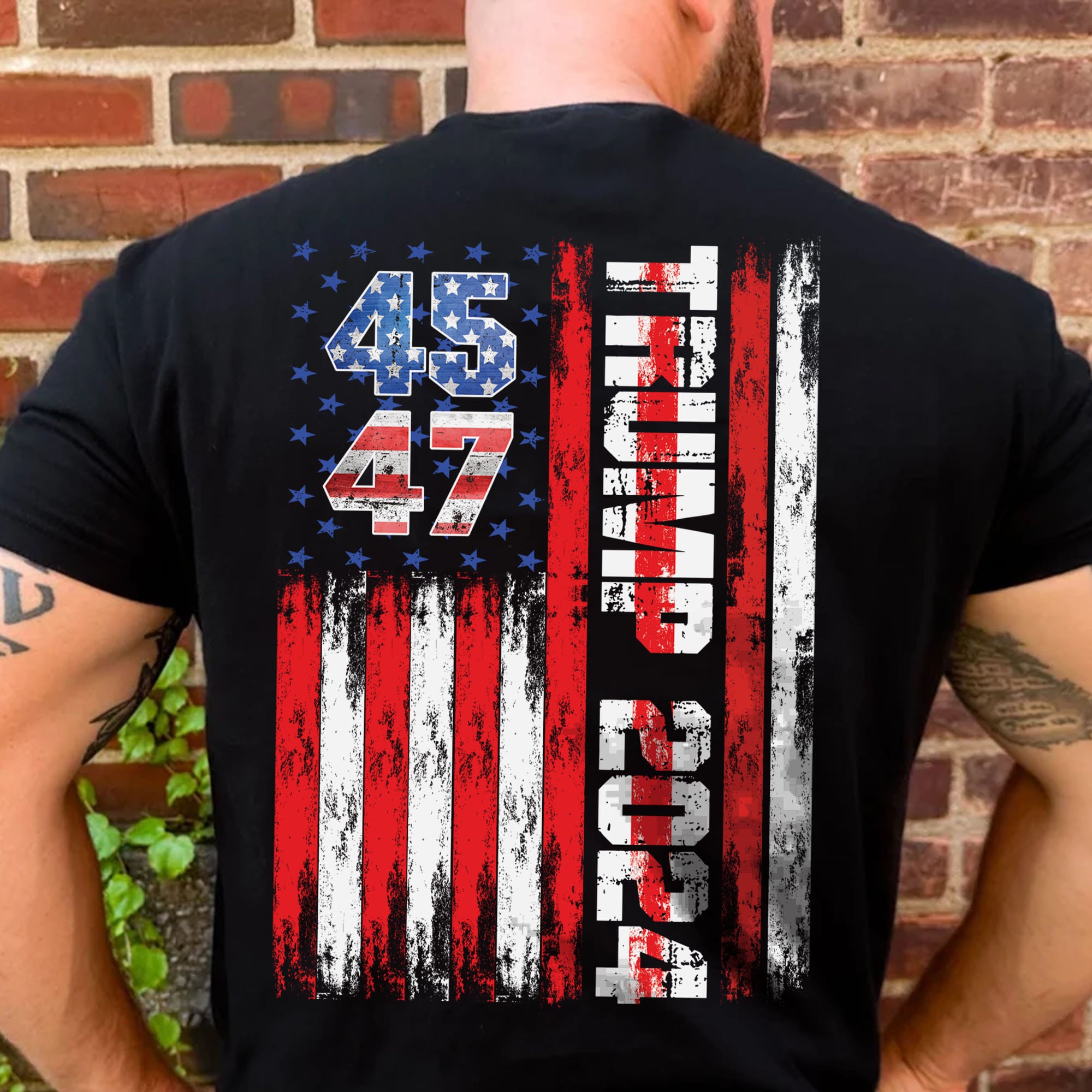 Trump 2024 Shirt | Political Shirt 2024 | Trump Supporters Backside Shirt Dark T1215 - GOP