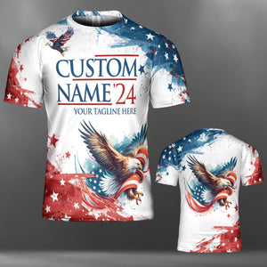 Custom Election Unisex 3D T-Shirt | Personalized Election Shirt | Custom Name All-Over Printed T-Shirt C1222 - GOP