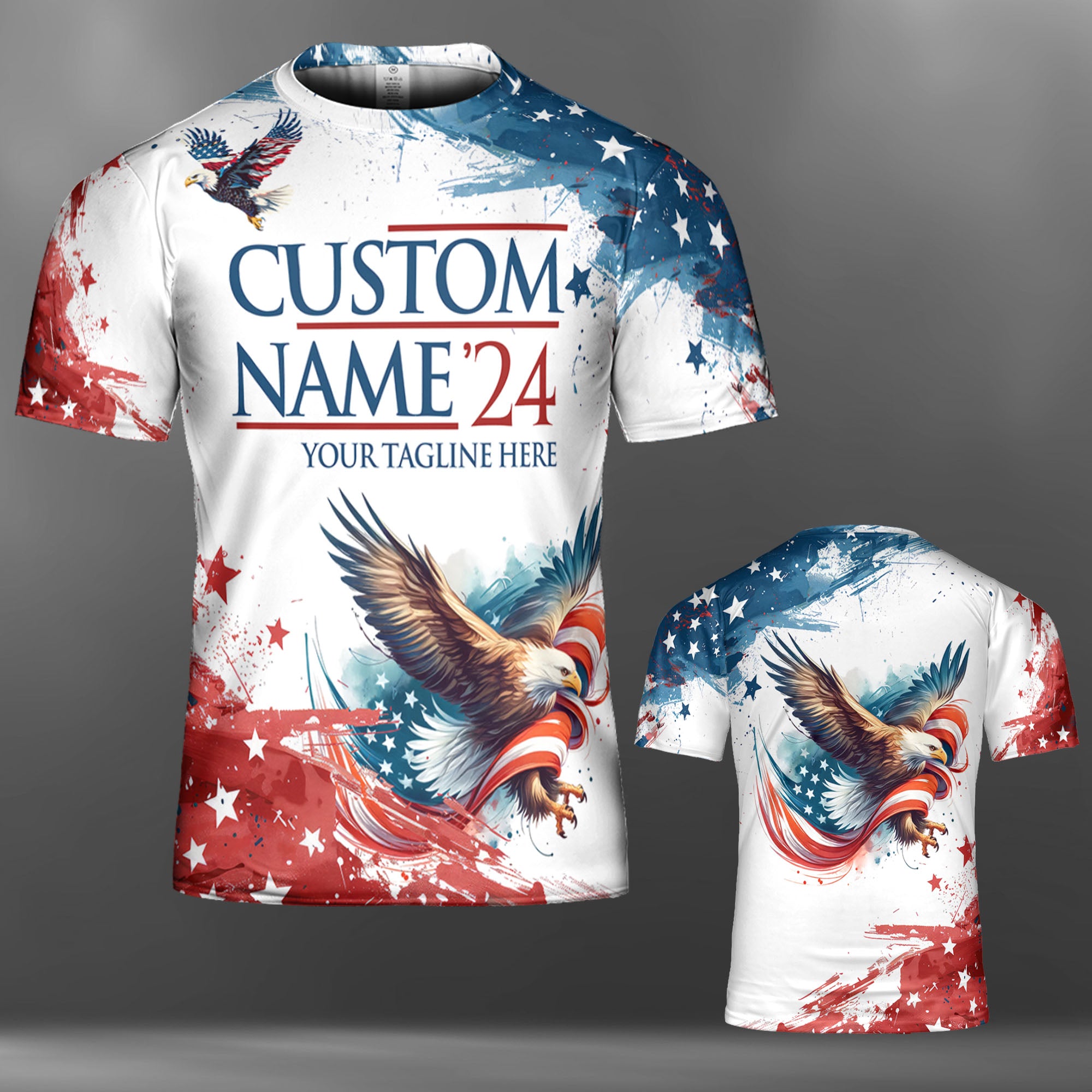 Custom Election Unisex 3D T-Shirt | Personalized Election Shirt | Custom Name All-Over Printed T-Shirt C1222 - GOP