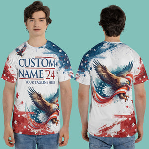 Custom Election Unisex 3D T-Shirt | Personalized Election Shirt | Custom Name All-Over Printed T-Shirt C1222 - GOP