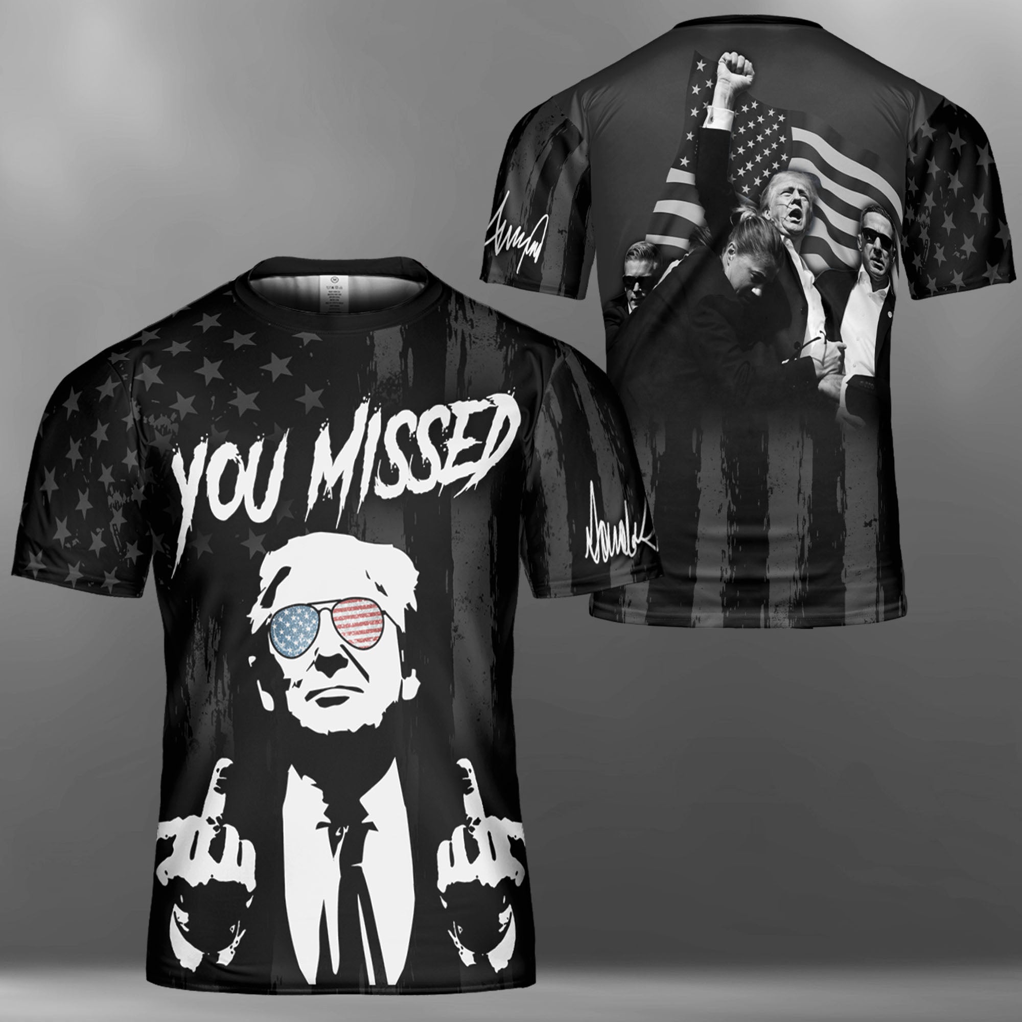 You Missed Unisex 3D T-Shirt | Trump Fight Shirt | Trump Supporters All-Over Printed T-Shirt C1224 - GOP