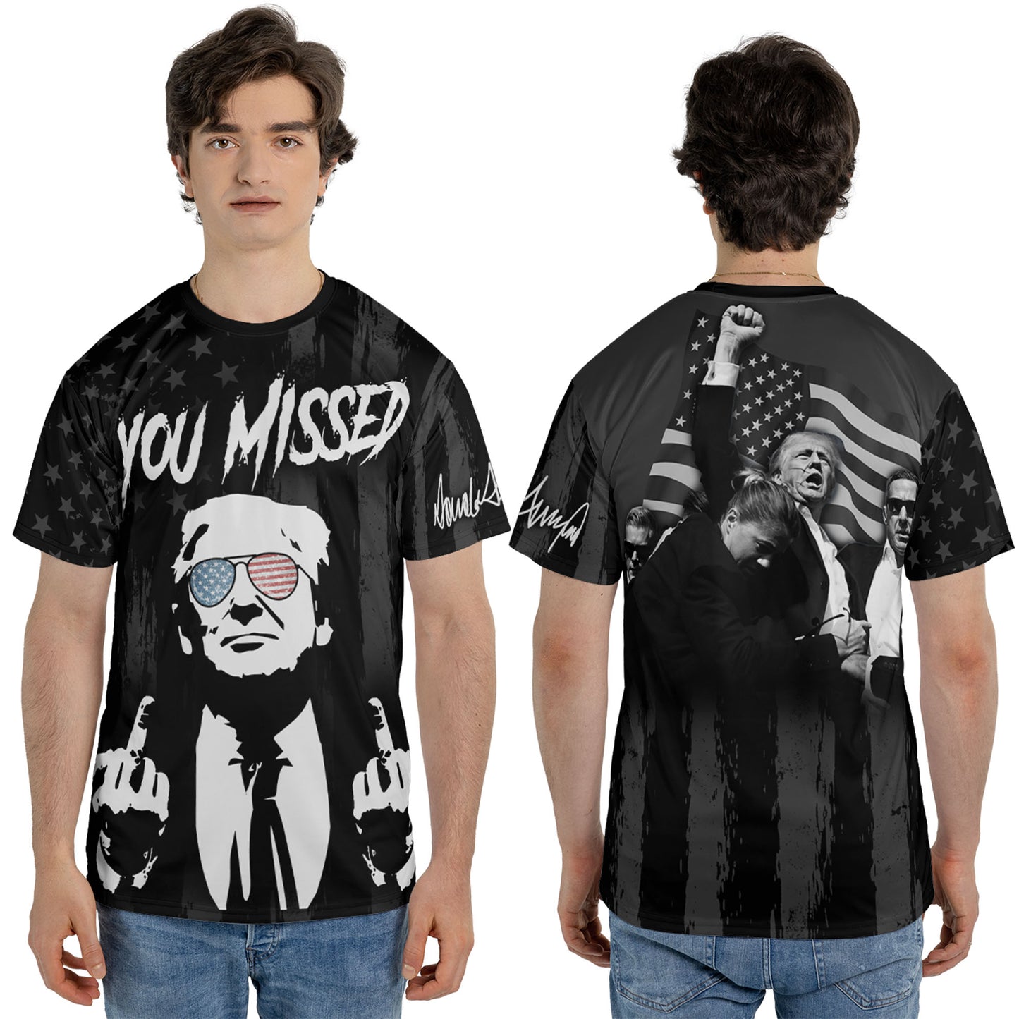 You Missed Unisex 3D T-Shirt | Trump Fight Shirt | Trump Supporters All-Over Printed T-Shirt C1224 - GOP