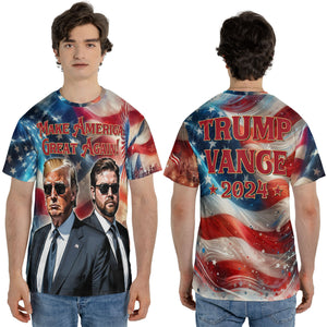 Trump Vance 2024 Make America Great Again | Trump 2024 3D Shirt | JD Vance Shirt | Election 2024 Shirt | Trump Supporters All-Over Printed T-Shirt C1225 - GOP