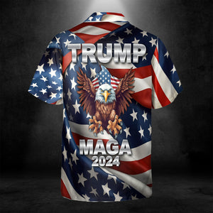 Legends Never Die Hawaiian Shirt | Trump Fight 3D Shirt | Trump Supporters Hawaiian Shirt C1231 - GOP