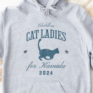 Childless Cat Ladies For Kamala Shirt | Kamala Harris 2024 Shirt | Democrat Shirt Bright T1236 - KH2