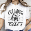 Cat Ladies For Kamala Shirt | Kamala Harris 2024 Shirt | Democrat Shirt Bright T1238 - KH2