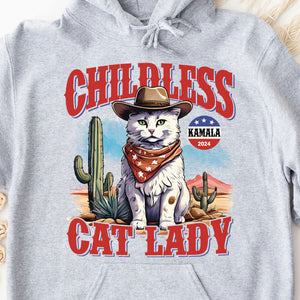 Childless Cat Lady Shirt | Kamala Harris 2024 Shirt | Democrat Shirt Bright T1239 - KH2