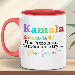 Kamala Madam President Mug | Kamala Harris 2024 Mug | Democrat White Mug T1243 - KH2