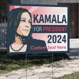 Kamala For President 2024 Yard Sign | Kamala Harris 2024 Yard Sign | Democrat Yard Sign T1244 - KH2