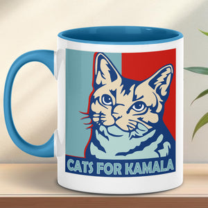 Cats For Kamala Harris Mug | Kamala Harris 2024 Mug | Democrat White Mug T1246 - KH2