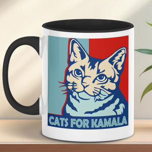 Cats For Kamala Harris Mug | Kamala Harris 2024 Mug | Democrat White Mug T1246 - KH2