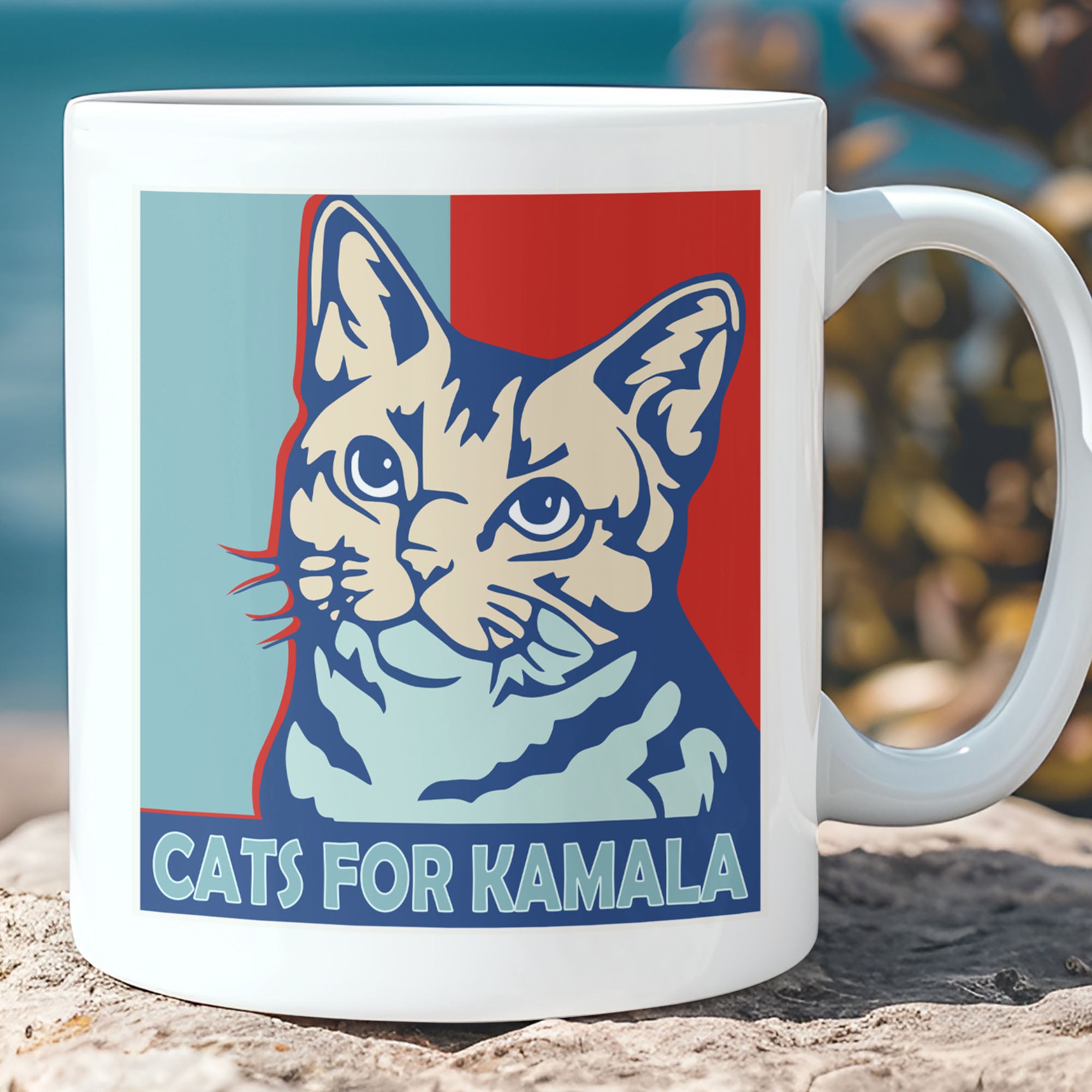 Cats For Kamala Harris Mug | Kamala Harris 2024 Mug | Democrat White Mug T1246 - KH2