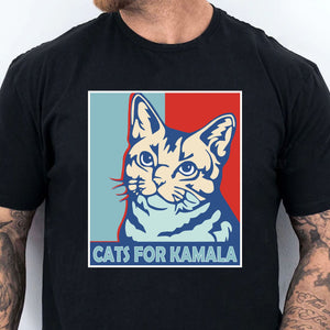 Cats For Kamala Shirt | Kamala Harris 2024 Shirt | Democrat Shirt Dark T1246 - KH2