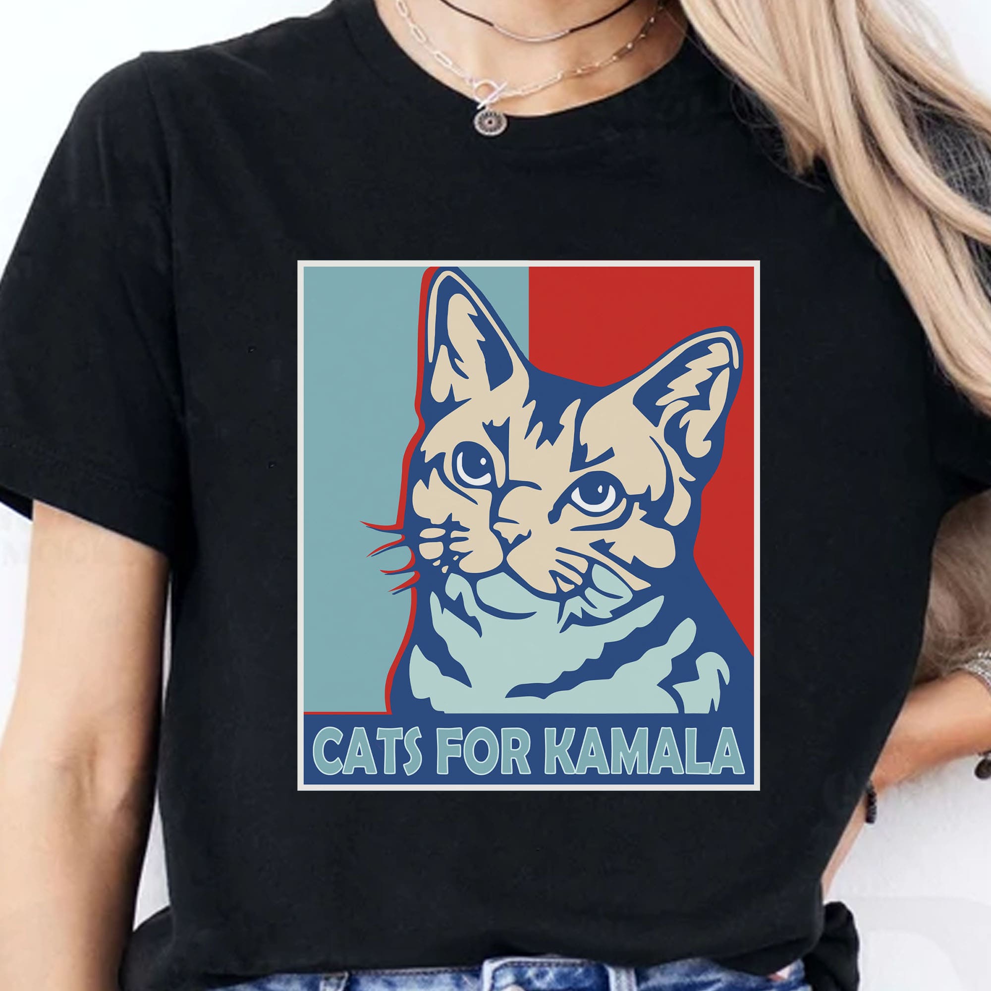 Cats For Kamala Shirt | Kamala Harris 2024 Shirt | Democrat Shirt Dark T1246 - KH2