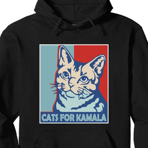 Cats For Kamala Shirt | Kamala Harris 2024 Shirt | Democrat Shirt Dark T1246 - KH2