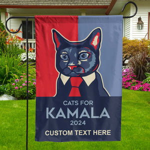 Cats For Kamala Flag | Kamala Harris 2024 Flag | Democrat House Flag Garden Flag T1247 - KH2