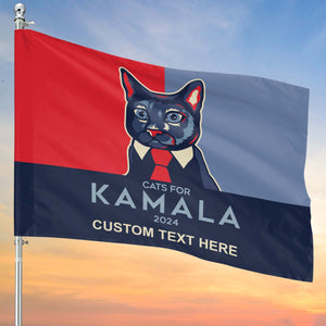 Cats For Kamala Flag | Kamala Harris 2024 Flag | Democrat Garden Flag House Flag T1247 - KH2