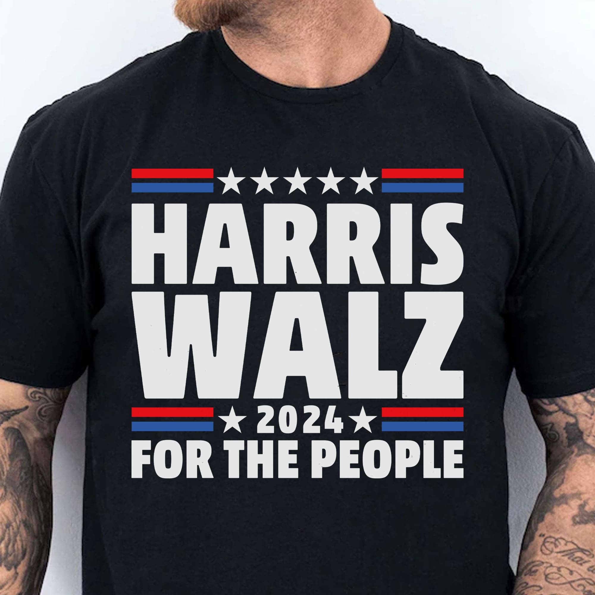 Harris Walz For The People | Kamala Harris 2024 Shirt | Tim Walz Shirt | Democrat Shirt Dark T1251 - KH2