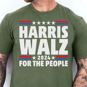 Harris Walz For The People | Kamala Harris 2024 Shirt | Tim Walz Shirt | Democrat Shirt Dark T1251 - KH2