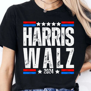 Harris Walz 2024 Shirt | Kamala Harris 2024 Shirt | Tim Walz Shirt | Democrat Shirt Dark T1252 - KH2