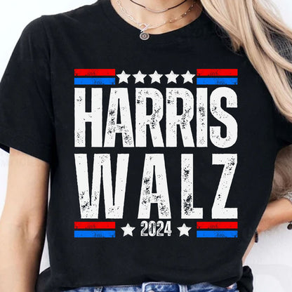 Harris Walz 2024 Shirt | Kamala Harris 2024 Shirt | Tim Walz Shirt | Democrat Shirt Dark T1252 - KH2