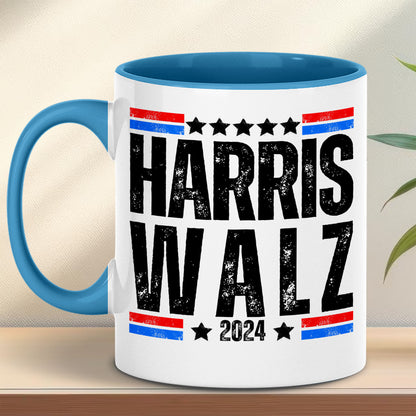 Harris Walz 2024 Mug | Kamala Harris 2024 Mug | Democrat White Mug T1252 - KH2