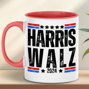 Harris Walz 2024 Mug | Kamala Harris 2024 Mug | Democrat White Mug T1252 - KH2