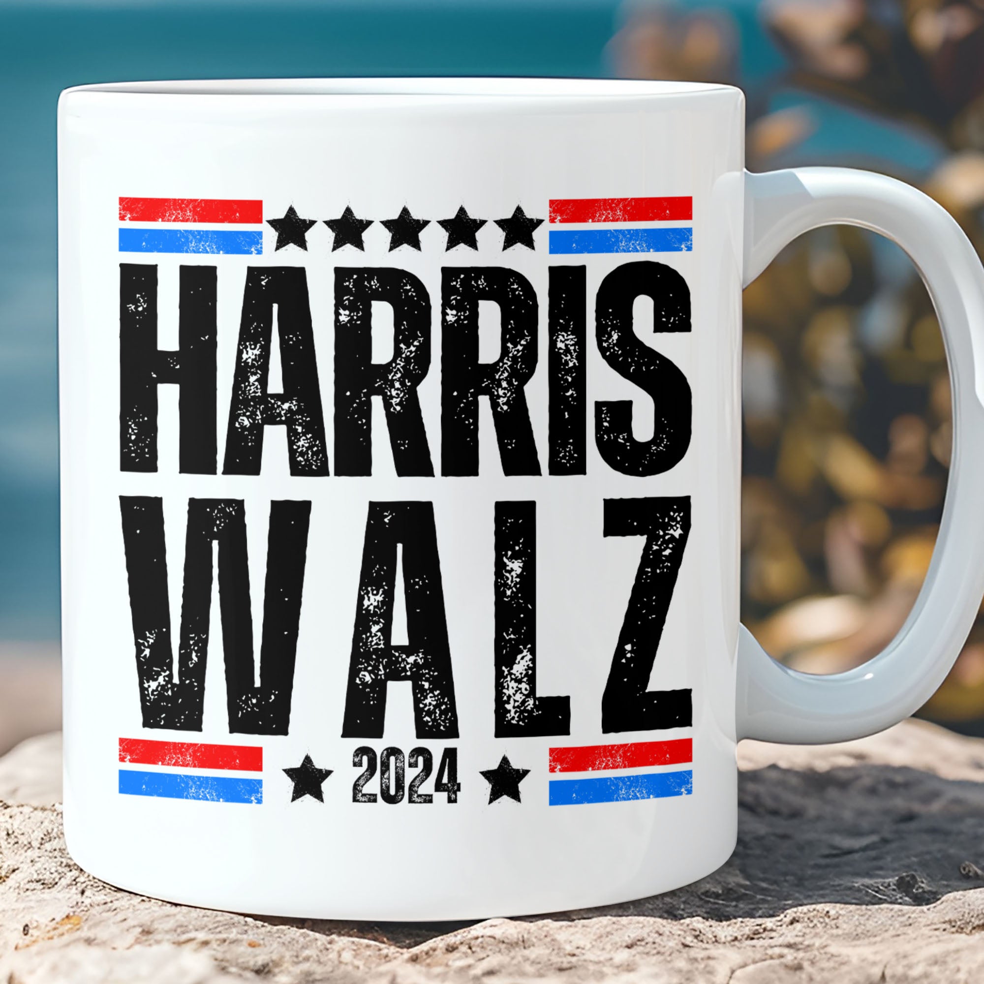 Harris Walz 2024 Mug | Kamala Harris 2024 Mug | Democrat White Mug T1252 - KH2