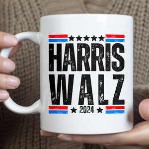 Harris Walz 2024 Mug | Kamala Harris 2024 Mug | Democrat White Mug T1252 - KH2