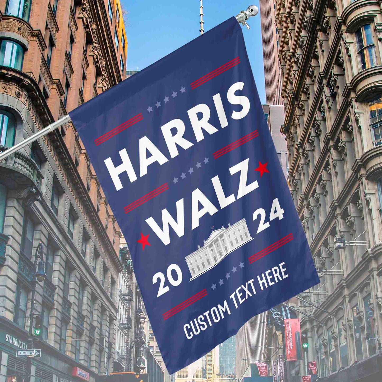 Harris Walz 2024 Flag | Kamala Harris 2024 Flag | Democrat Garden Flag House Flag T1253 - KH2