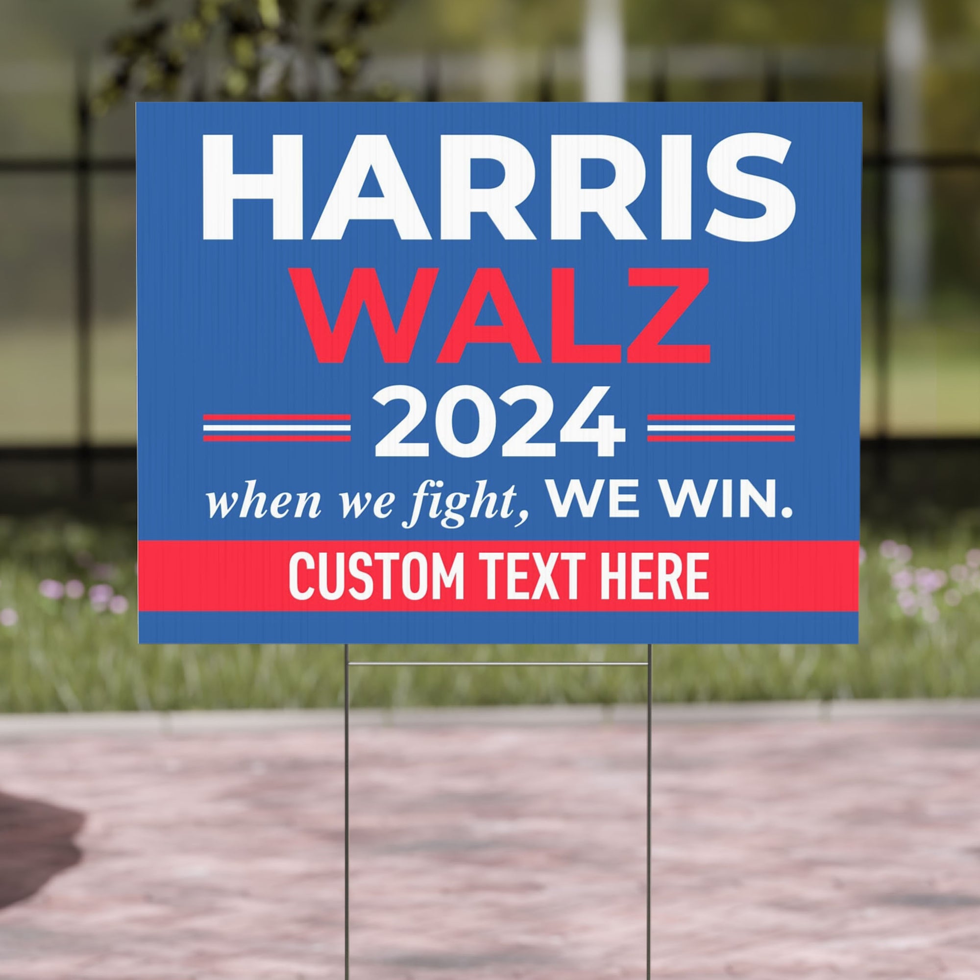 Harris Walz 2024 When We Fight We Win Yard Sign | Kamala Harris 2024 Yard Sign | Democrat Yard Sign T1254 - KH2