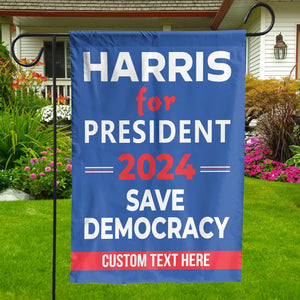 Harris For President Save Democracy Flag | Kamala Harris 2024 Flag | Democrat Garden Flag House Flag T1255 - KH2