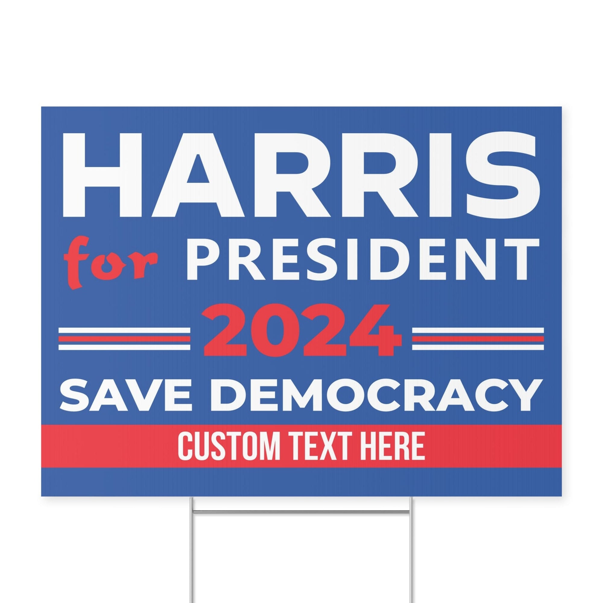 Harris For President Save Democracy Yard Sign | Kamala Harris 2024 Yard Sign | Democrat Yard Sign T1255 - KH2