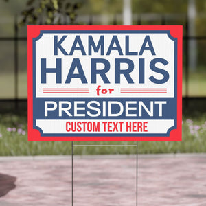 Kamala Harris For President Yard Sign | Kamala Harris 2024 Yard Sign | Democrat Yard Sign T1256 - KH2