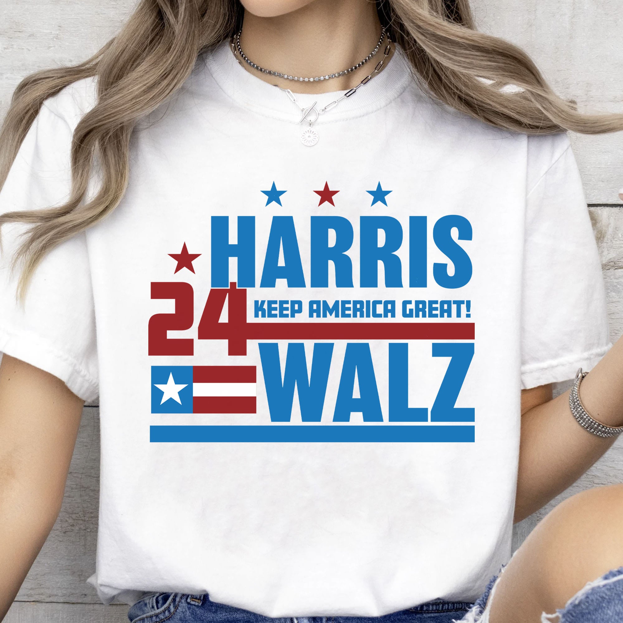 Keep America Great | Harris Walz 2024 Shirt | Kamala Harris 2024 Shirt | Tim Walz Shirt | Democrat Shirt Bright T1257 - KH2