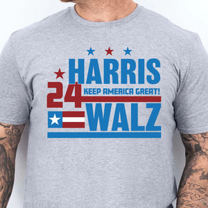 Keep America Great | Harris Walz 2024 Shirt | Kamala Harris 2024 Shirt | Tim Walz Shirt | Democrat Shirt Bright T1257 - KH2