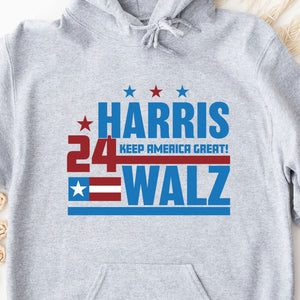 Keep America Great | Harris Walz 2024 Shirt | Kamala Harris 2024 Shirt | Tim Walz Shirt | Democrat Shirt Bright T1257 - KH2