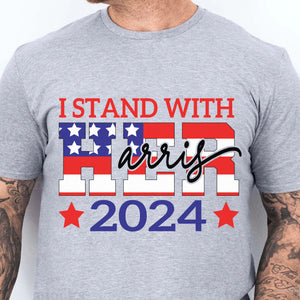 I Stand With Her Shirt | Kamala Harris 2024 Shirt | Democrat Shirt Bright T1260 - KH2